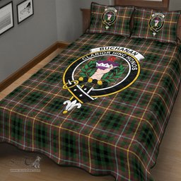 Scottish Buchanan Hunting Clan Tartan Quilt Bed Set - Crest Classic Scottish Plaid Tartan Plaid