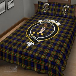 Scottish MacLellan Modern Clan Tartan Quilt Bed Set - Crest Classic Scottish Plaid Tartan Plaid