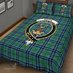 Scottish Keith Ancient Clan Tartan Quilt Bed Set - Crest Classic Scottish Plaid Tartan Plaid