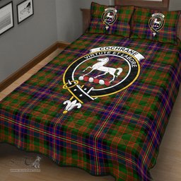 Scottish Cochrane Modern Clan Tartan Quilt Bed Set - Crest Classic Scottish Plaid Tartan Plaid