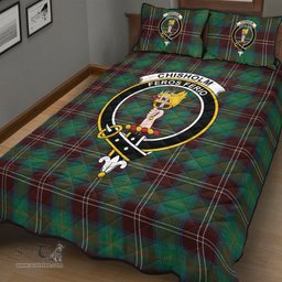 Scottish Chisholm Hunting Ancient Clan Tartan Quilt Bed Set - Crest Classic Scottish Plaid Tartan Plaid