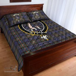Scottish Fletcher of Dunans Clan Tartan Quilt Bed Set - Crest Classic Scottish Plaid Tartan Plaid
