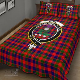 Scottish Gow Modern Clan Tartan Quilt Bed Set - Crest Classic Scottish Plaid Tartan Plaid