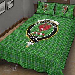 Scottish Currie Clan Tartan Quilt Bed Set - Crest Classic Scottish Plaid Tartan Plaid