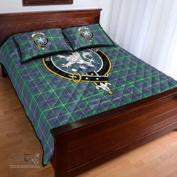 Scottish Inglis Ancient Clan Tartan Quilt Bed Set - Crest Classic Scottish Plaid Tartan Plaid