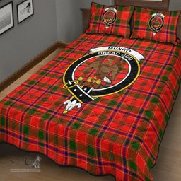 Scottish Munro Modern Clan Tartan Quilt Bed Set - Crest Classic Scottish Plaid Tartan Plaid