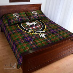 Scottish Cochrane Modern Clan Tartan Quilt Bed Set - Crest Classic Scottish Plaid Tartan Plaid