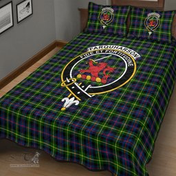 Scottish Farquharson Modern Clan Tartan Quilt Bed Set - Crest Classic Scottish Plaid Tartan Plaid