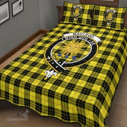Scottish MacLeod of Lewis Modern Clan Tartan Quilt Bed Set - Crest Classic Scottish Plaid Tartan Plaid