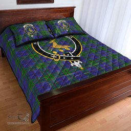 Scottish Strachan Clan Tartan Quilt Bed Set - Crest Classic Scottish Plaid Tartan Plaid