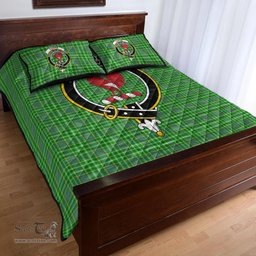 Scottish Currie Clan Tartan Quilt Bed Set - Crest Classic Scottish Plaid Tartan Plaid