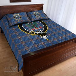 Scottish MacLaine of Loch Buie Hunting Ancient Clan Tartan Quilt Bed Set - Crest Classic Scottish Plaid Tartan Plaid