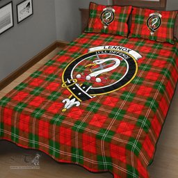 Scottish Lennox Modern Clan Tartan Quilt Bed Set - Crest Classic Scottish Plaid Tartan Plaid