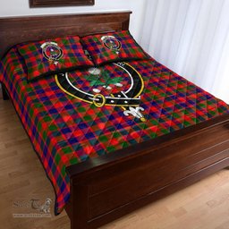 Scottish Gow Modern Clan Tartan Quilt Bed Set - Crest Classic Scottish Plaid Tartan Plaid