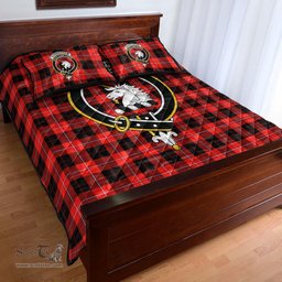 Scottish Cunningham Modern Clan Tartan Quilt Bed Set - Crest Classic Scottish Plaid Tartan Plaid