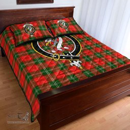 Scottish Lennox Modern Clan Tartan Quilt Bed Set - Crest Classic Scottish Plaid Tartan Plaid