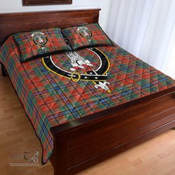 Scottish MacLean of Duart Ancient Clan Tartan Quilt Bed Set - Crest Classic Scottish Plaid Tartan Plaid