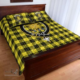 Scottish MacLeod of Lewis Modern Clan Tartan Quilt Bed Set - Crest Classic Scottish Plaid Tartan Plaid