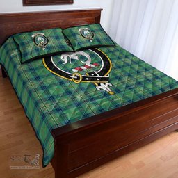 Scottish Kennedy Ancient Clan Tartan Quilt Bed Set - Crest Classic Scottish Plaid Tartan Plaid