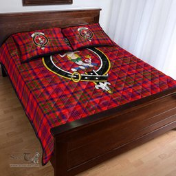 Scottish Murray of Tulloch Modern Clan Tartan Quilt Bed Set - Crest Classic Scottish Plaid Tartan Plaid