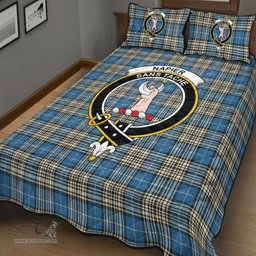 Scottish Napier Ancient Clan Tartan Quilt Bed Set - Crest Classic Scottish Plaid Tartan Plaid