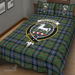 Scottish Cochrane Ancient Clan Tartan Quilt Bed Set - Crest Classic Scottish Plaid Tartan Plaid