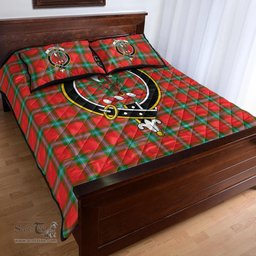 Scottish MacLaine of Loch Buie Clan Tartan Quilt Bed Set - Crest Classic Scottish Plaid Tartan Plaid