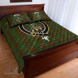 Scottish Maxwell Hunting Clan Tartan Quilt Bed Set - Crest Classic Scottish Plaid Tartan Plaid