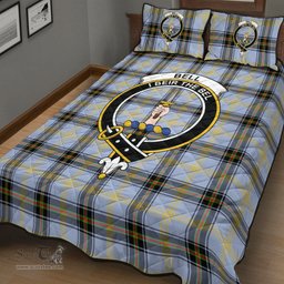 Scottish Bell of the Borders Clan Tartan Quilt Bed Set - Crest Classic Scottish Plaid Tartan Plaid
