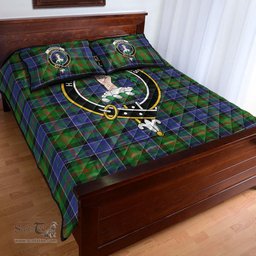Scottish Paterson Clan Tartan Quilt Bed Set - Crest Classic Scottish Plaid Tartan Plaid