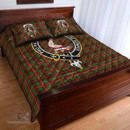 Scottish Ainslie Clan Tartan Quilt Bed Set - Crest Classic Scottish Plaid Tartan Plaid