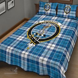 Scottish Roberton Clan Tartan Quilt Bed Set - Crest Classic Scottish Plaid Tartan Plaid