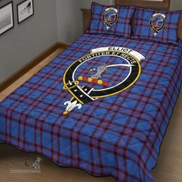 Scottish Elliot Modern Clan Tartan Quilt Bed Set - Crest Classic Scottish Plaid Tartan Plaid