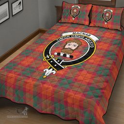 Scottish MacNab Ancient Clan Tartan Quilt Bed Set - Crest Classic Scottish Plaid Tartan Plaid