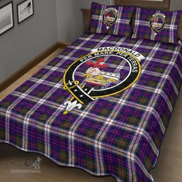 Scottish MacDonald Dress Modern Clan Tartan Quilt Bed Set - Crest Classic Scottish Plaid Tartan Plaid
