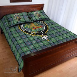 Scottish MacThomas Ancient Clan Tartan Quilt Bed Set - Crest Classic Scottish Plaid Tartan Plaid