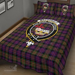 Scottish MacDonald Modern Clan Tartan Quilt Bed Set - Crest Classic Scottish Plaid Tartan Plaid