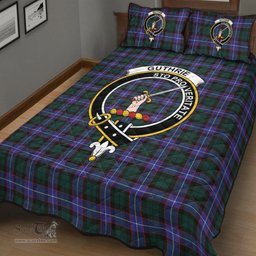 Scottish Guthrie Modern Clan Tartan Quilt Bed Set - Crest Classic Scottish Plaid Tartan Plaid