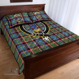Scottish Stirling Bannockburn District Clan Tartan Quilt Bed Set - Crest Classic Scottish Plaid Tartan Plaid