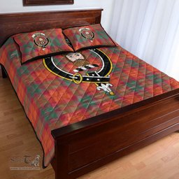 Scottish MacNab Ancient Clan Tartan Quilt Bed Set - Crest Classic Scottish Plaid Tartan Plaid