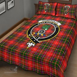 Scottish Somerville Modern Clan Tartan Quilt Bed Set - Crest Classic Scottish Plaid Tartan Plaid