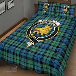 Scottish Campbell Ancient 01 Clan Tartan Quilt Bed Set - Crest Classic Scottish Plaid Tartan Plaid