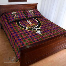 Scottish MacIntyre Modern Clan Tartan Quilt Bed Set - Crest Classic Scottish Plaid Tartan Plaid