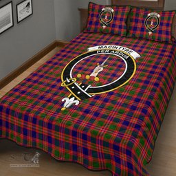 Scottish MacIntyre Modern Clan Tartan Quilt Bed Set - Crest Classic Scottish Plaid Tartan Plaid