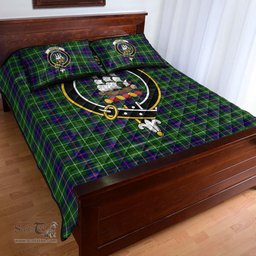 Scottish Duncan Modern Clan Tartan Quilt Bed Set - Crest Classic Scottish Plaid Tartan Plaid
