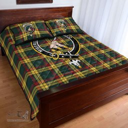Scottish MacMillan Old Modern Clan Tartan Quilt Bed Set - Crest Classic Scottish Plaid Tartan Plaid