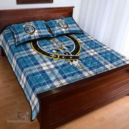 Scottish Roberton Clan Tartan Quilt Bed Set - Crest Classic Scottish Plaid Tartan Plaid