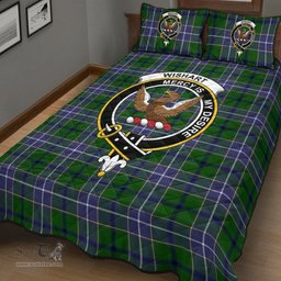 Scottish Wishart Hunting Modern Clan Tartan Quilt Bed Set - Crest Classic Scottish Plaid Tartan Plaid