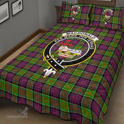 Scottish MacDonald of Clanranald Clan Tartan Quilt Bed Set - Crest Classic Scottish Plaid Tartan Plaid