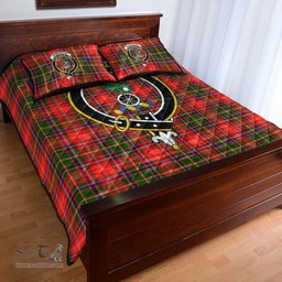 Scottish Somerville Modern Clan Tartan Quilt Bed Set - Crest Classic Scottish Plaid Tartan Plaid